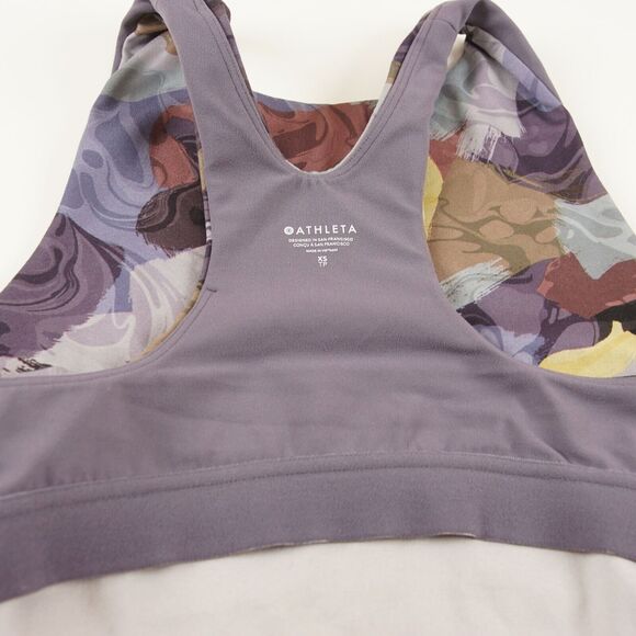 Athleta Conscious Crop Bra Vivid Stroke Purple Womens Sz XS - Picture 6 of 8